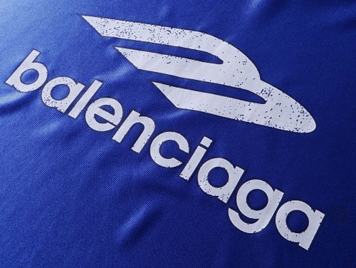 EM Sneakers Balenciaga FOOTBALL 3B Silhouette Custom Woven Ribbed V-Neck Long Sleeve Black /Gray /Gray