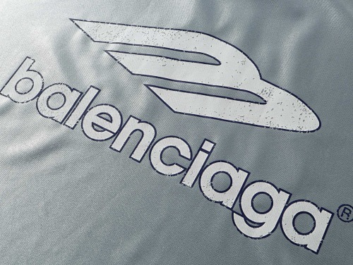 EM Sneakers Balenciaga FOOTBALL 3B Silhouette Custom Woven Ribbed V-Neck Long Sleeve Black /Gray /Gray