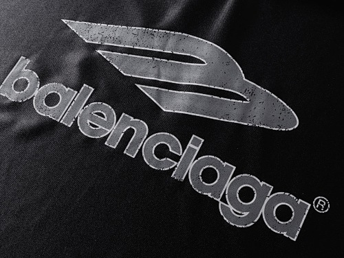 EM Sneakers Balenciaga FOOTBALL 3B Silhouette Custom Woven Ribbed V-Neck Long Sleeve Black /Gray /Gray