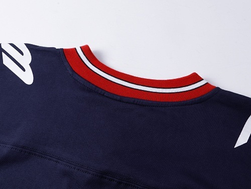 EM Sneakers Balenciaga FOoTBALL 3B Silhouette Ribbed V-Neck Embroidered Long Sleeve Black /Blue