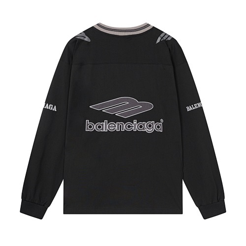 EM Sneakers Balenciaga FOoTBALL 3B Silhouette Ribbed V-Neck Embroidered Long Sleeve Black /Blue