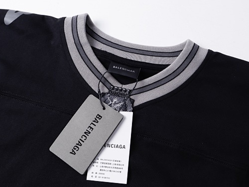 EM Sneakers Balenciaga FOoTBALL 3B Silhouette Ribbed V-Neck Embroidered Long Sleeve Black /Blue