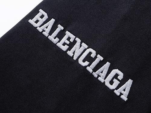 EM Sneakers Balenciaga FOoTBALL 3B Silhouette Ribbed V-Neck Embroidered Long Sleeve Black /Blue