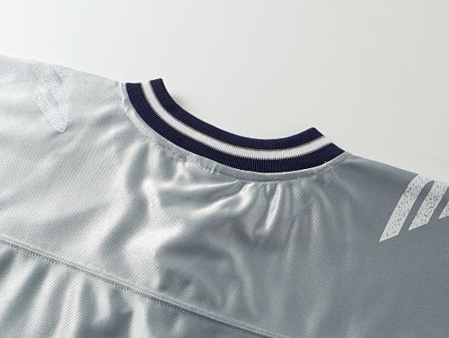 EM Sneakers Balenciaga FOoTBALL Collection: 3B Silhouette Ribbed V-Neck Printed T-Shirt Black /Blue /Gray