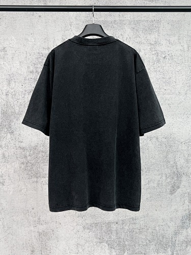 EM Sneakers Balenciaga Logo Smoke-Effect Direct-Print T-Shirt Washed Black