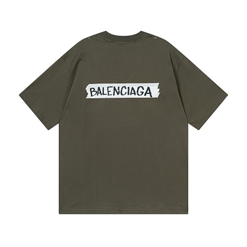 EM Sneakers Balenciaga Masking Tape Print T-Shirt Olive Green