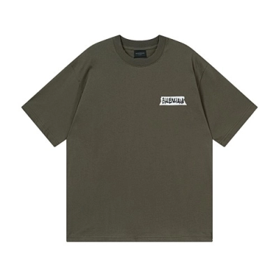 EM Sneakers Balenciaga Masking Tape Print T-Shirt Olive Green 01