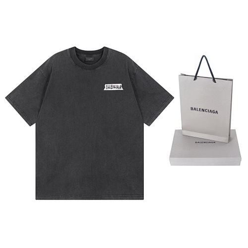 EM Sneakers Balenciaga Masking Tape Print T-Shirt Washed Black