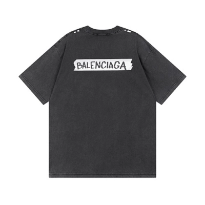 EM Sneakers Balenciaga Masking Tape Print T-Shirt Washed Black 02