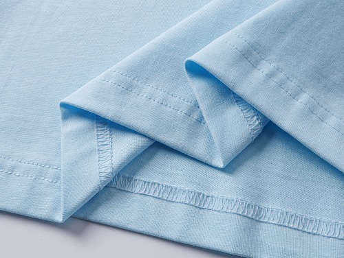 EM Sneakers Balenciaga Paris Logo Embroidered T-Shirt Blue