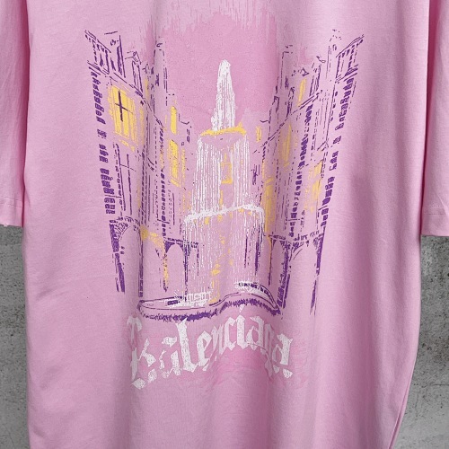 EM Sneakers Balenciaga Place Des Vosges Print T-Shirt Pink
