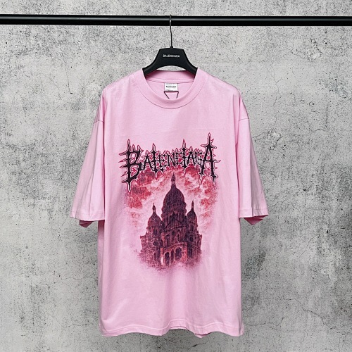 EM Sneakers Balenciaga Sacré-Cœur Print T-Shirt Black /Pink