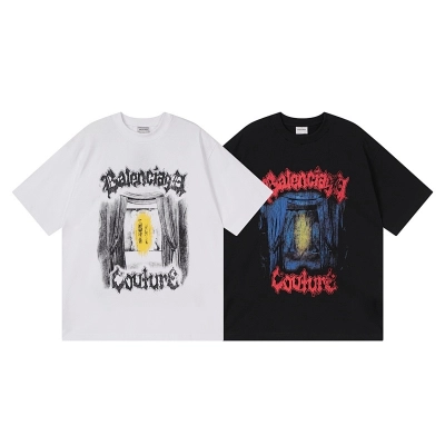 EM Sneakers Balenciaga Salon de Couture Printed T-Shirt Black /White 01