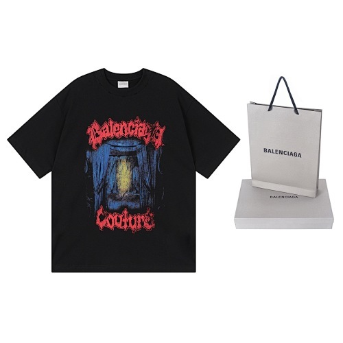 EM Sneakers Balenciaga Salon de Couture Printed T-Shirt Black /White