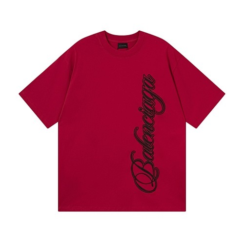 EM Sneakers Balenciaga T-Shirt Large Logo High-Density Embroidery Black /Red /Heather Grey