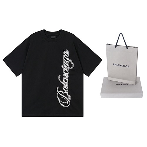 EM Sneakers Balenciaga T-Shirt Large Logo High-Density Embroidery Black /Red /Heather Grey