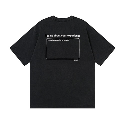 EM Sneakers Balenciaga T-Shirt Star Logo with Embroidered Cuffs (Left & Right) Washed Black /Lake Blue