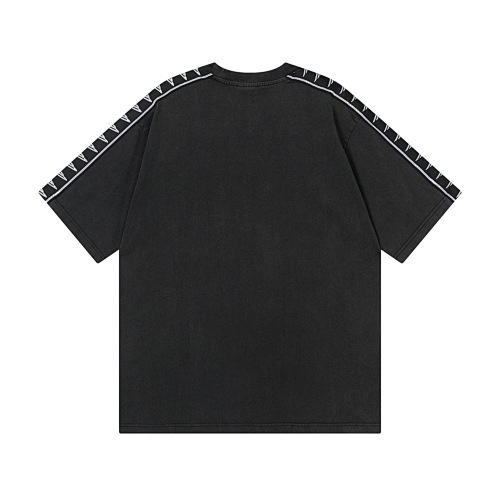EM Sneakers Balenciaga T-Shirt with Full-Length 3B Art Webbing on Both Sleeves Washed Black /Apricot