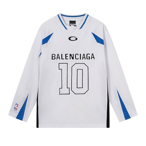 EM Sneakers Balenciaga x NBA Collab Oversized Color-block Long Sleeve White