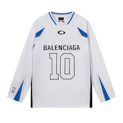 EM Sneakers Balenciaga x NBA Collab Oversized Color-block Long Sleeve White 01