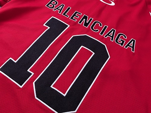 EM Sneakers Balenciaga x NBA Collab Structured Color-block Long Sleeve Black /Red