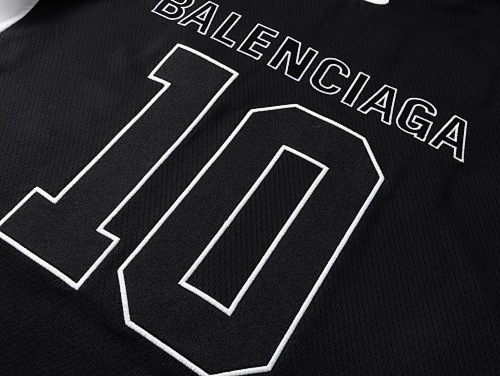 EM Sneakers Balenciaga x NBA Collab Structured Color-block Long Sleeve Black /Red