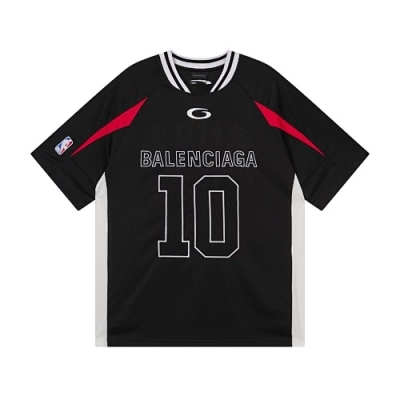 EM Sneakers Balenciaga x NBA Collaboration Series Oversized Color-block T-Shirt Black /White /Red 02