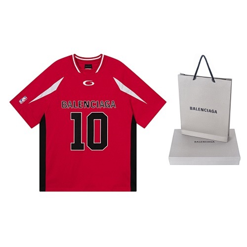 EM Sneakers Balenciaga x NBA Collaboration Series Oversized Color-block T-Shirt Black /White /Red