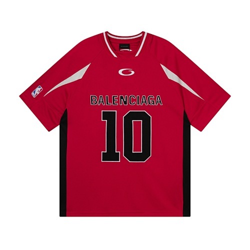 EM Sneakers Balenciaga x NBA Collaboration Series Oversized Color-block T-Shirt Black /White /Red