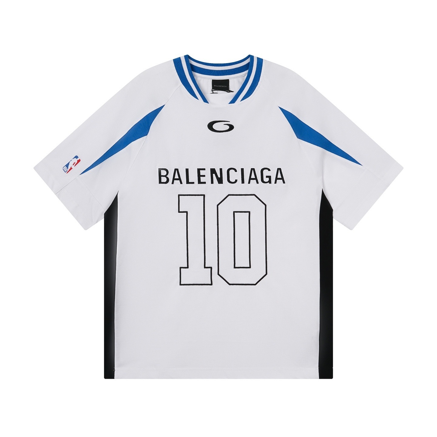 EM Sneakers Balenciaga x NBA Collaboration Series Oversized Color-block T-Shirt Black /White /Red
