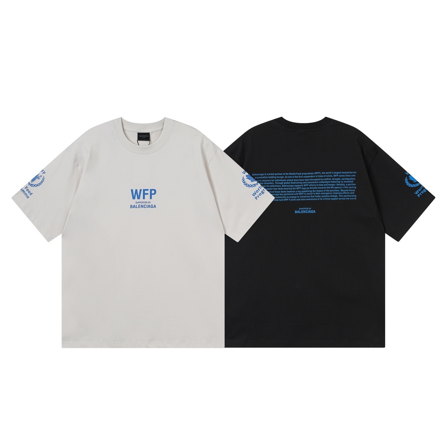 EM Sneakers Balenciaga x WFP Charity Limited Edition T-Shirt Black /Apricot