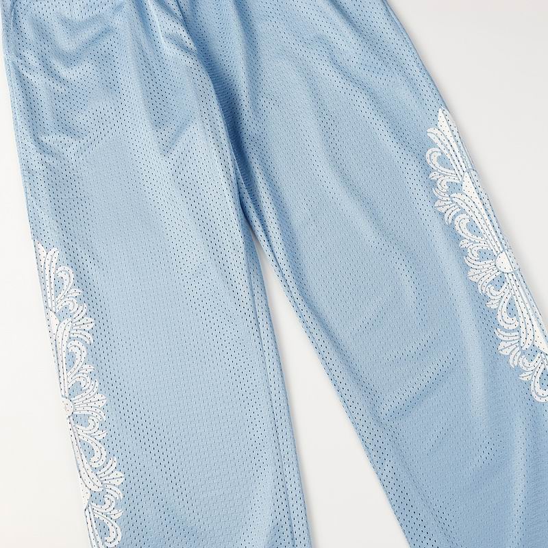 EM Sneakers Chrome Hearts Floral Nylon Mesh Jersey Pants Blue