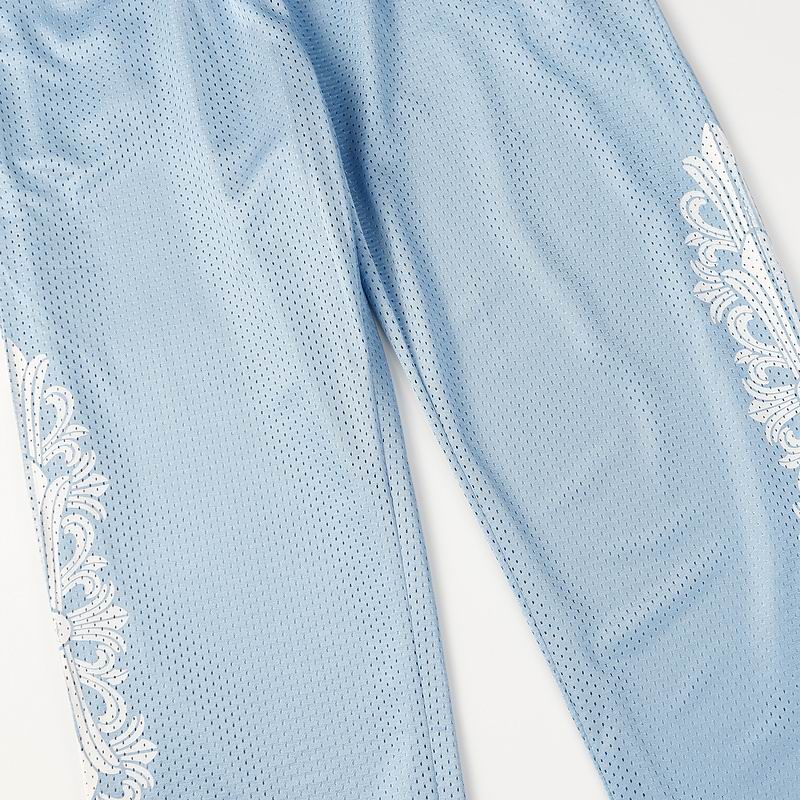 EM Sneakers Chrome Hearts Floral Nylon Mesh Jersey Pants Blue