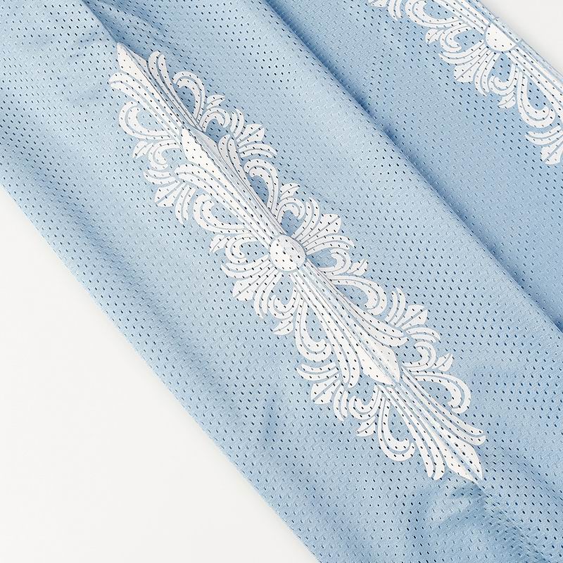 EM Sneakers Chrome Hearts Floral Nylon Mesh Jersey Pants Blue