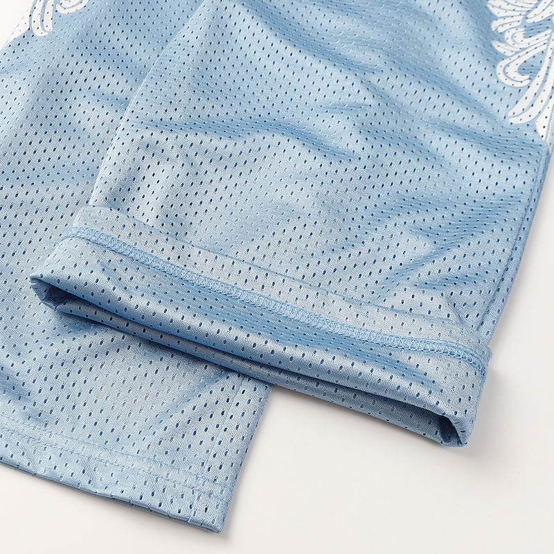 EM Sneakers Chrome Hearts Floral Nylon Mesh Jersey Pants Blue