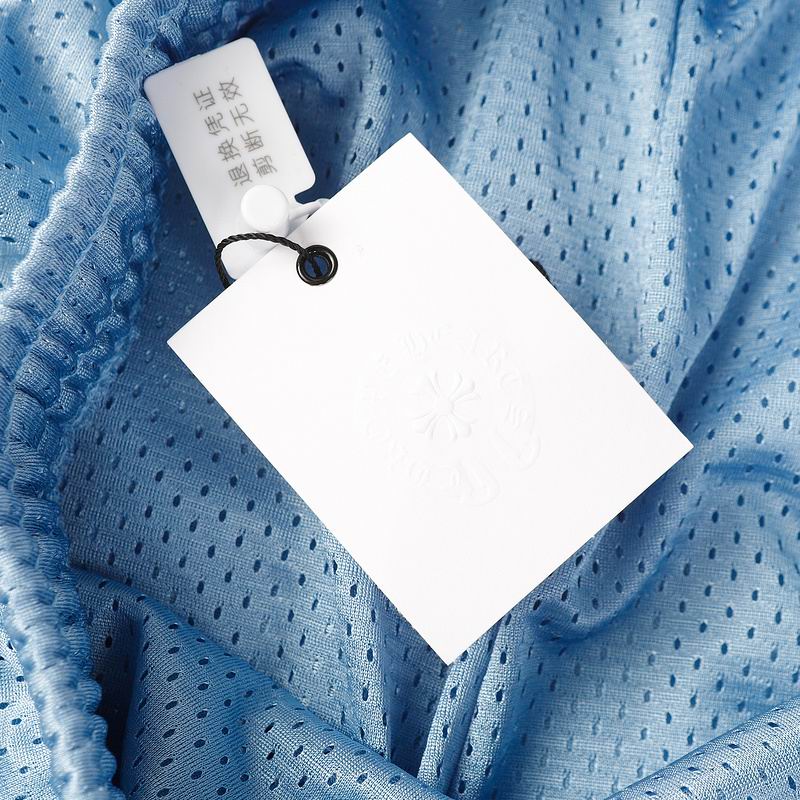 EM Sneakers Chrome Hearts Floral Nylon Mesh Jersey Pants Blue