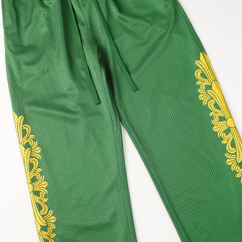 EM Sneakers Chrome Hearts Floral Nylon Mesh Jersey Pants Green