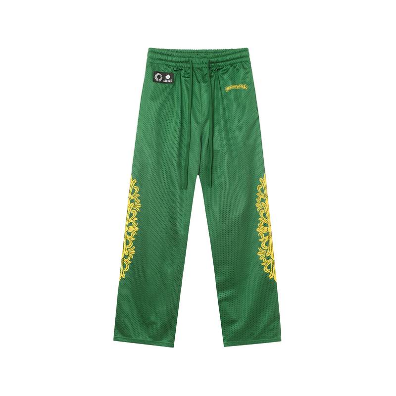 EM Sneakers Chrome Hearts Floral Nylon Mesh Jersey Pants Green