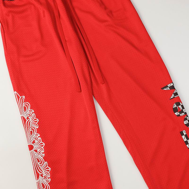 EM Sneakers Chrome Hearts Floral Nylon Mesh Jersey Pants Red