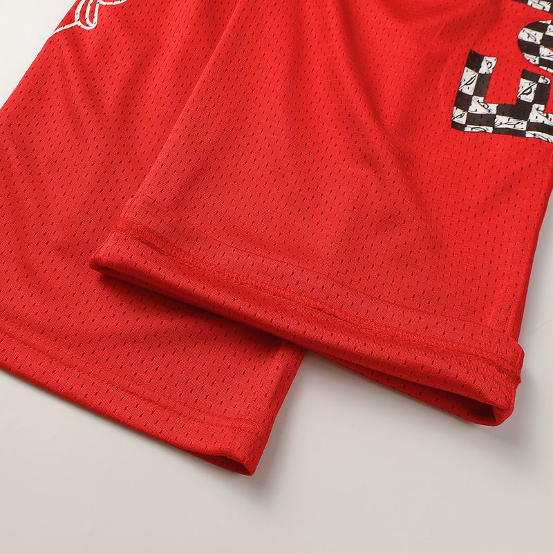 EM Sneakers Chrome Hearts Floral Nylon Mesh Jersey Pants Red