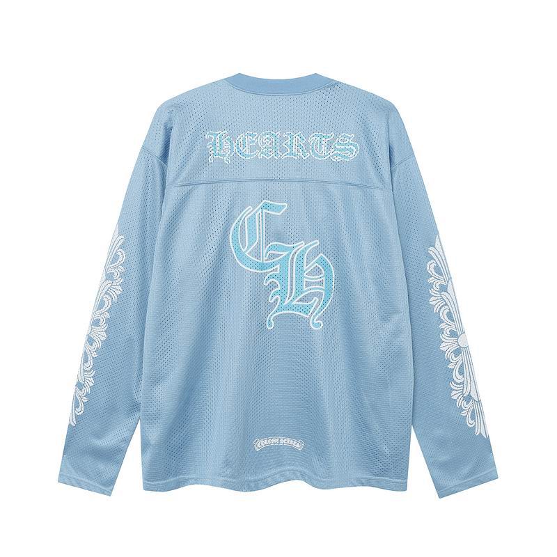 EM Sneakers Chrome Hearts Love You Mesh Warm Up Long Sleeve Jersey Blue