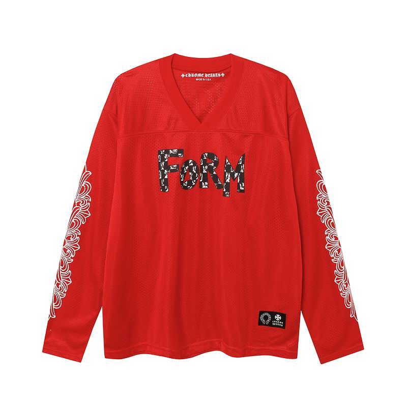 EM Sneakers Chrome Hearts Love You Mesh Warm Up Long Sleeve Jersey Red