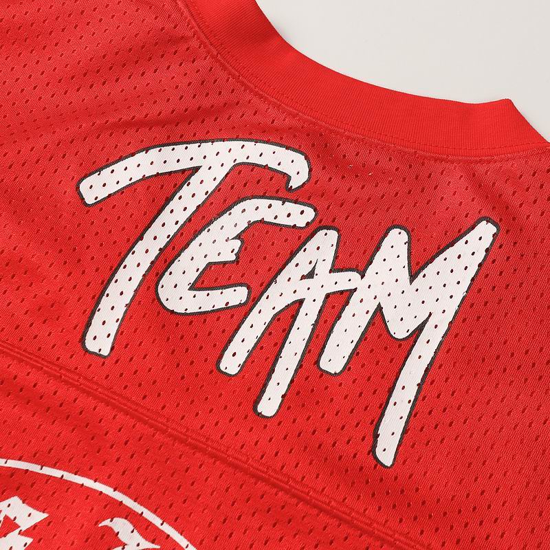 EM Sneakers Chrome Hearts Love You Mesh Warm Up Long Sleeve Jersey Red