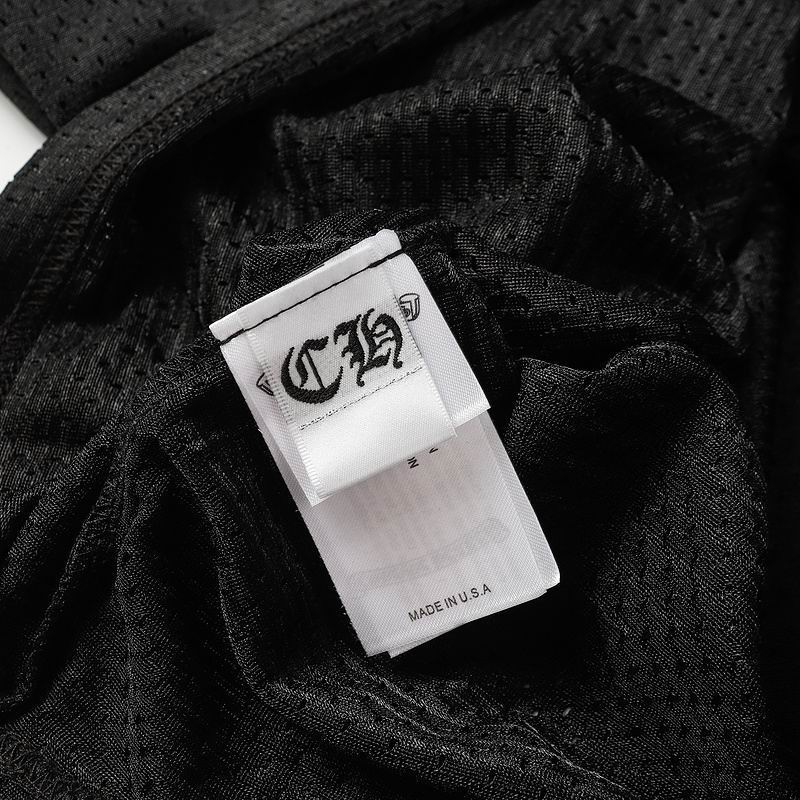 EM Sneakers Chrome Hearts Mesh Stadium Football Jersey T-shirt & Shorts Sets Black