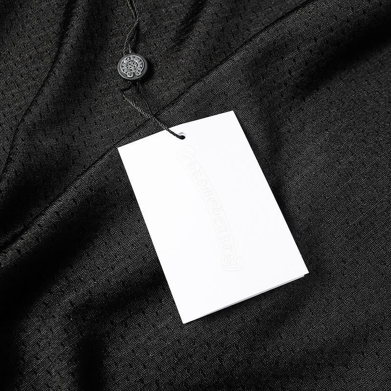 EM Sneakers Chrome Hearts Mesh Stadium Football Jersey T-shirt & Shorts Sets Black