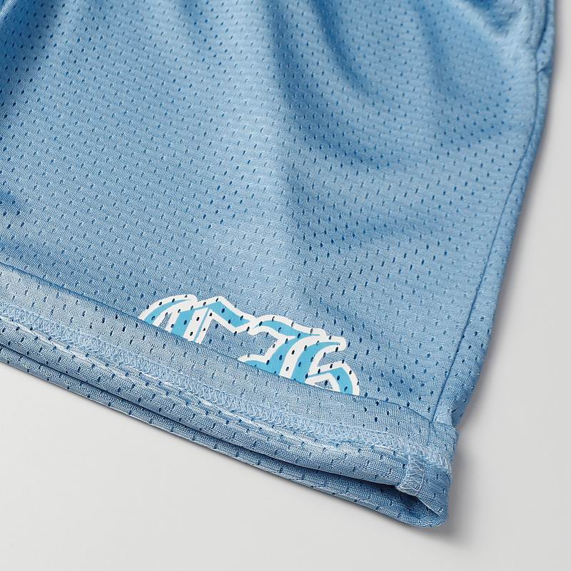 EM Sneakers Chrome Hearts Mesh Stadium Football Jersey T-shirt & Shorts Sets Blue