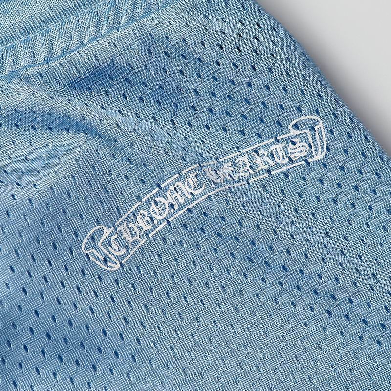 EM Sneakers Chrome Hearts Mesh Stadium Football Jersey T-shirt & Shorts Sets Blue