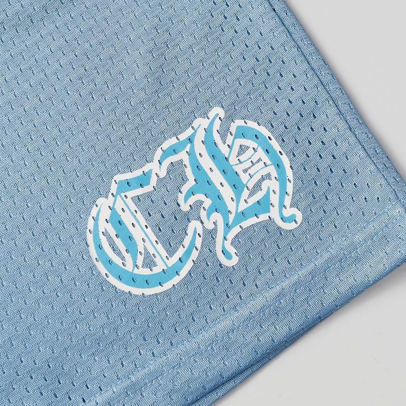 EM Sneakers Chrome Hearts Mesh Stadium Football Jersey T-shirt & Shorts Sets Blue