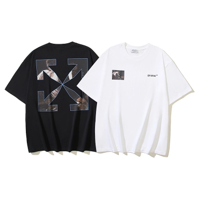 EM Sneakers OFF-WHITE Angel Arrows Print T-Shirt #179 Black /White 01