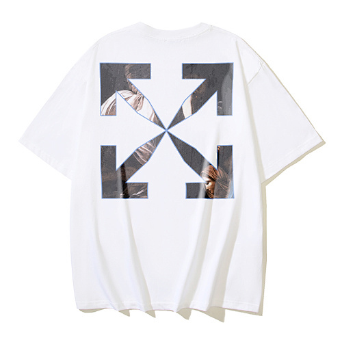 EM Sneakers OFF-WHITE Angel Arrows Print T-Shirt #179 Black /White